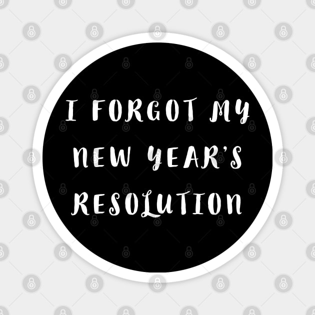 New Year's Resolution - Typography Design Magnet by art-by-shadab